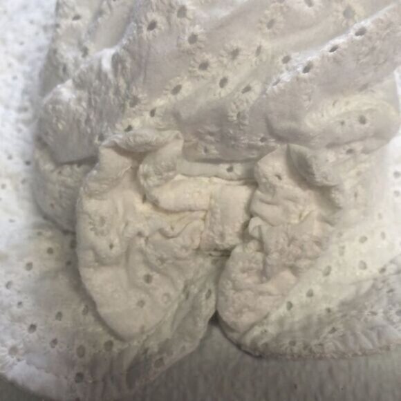 Eyelet Lace White Sun Hat By Wonder Nation One Size Made In China With Bow Detai - Picture 5 of 7